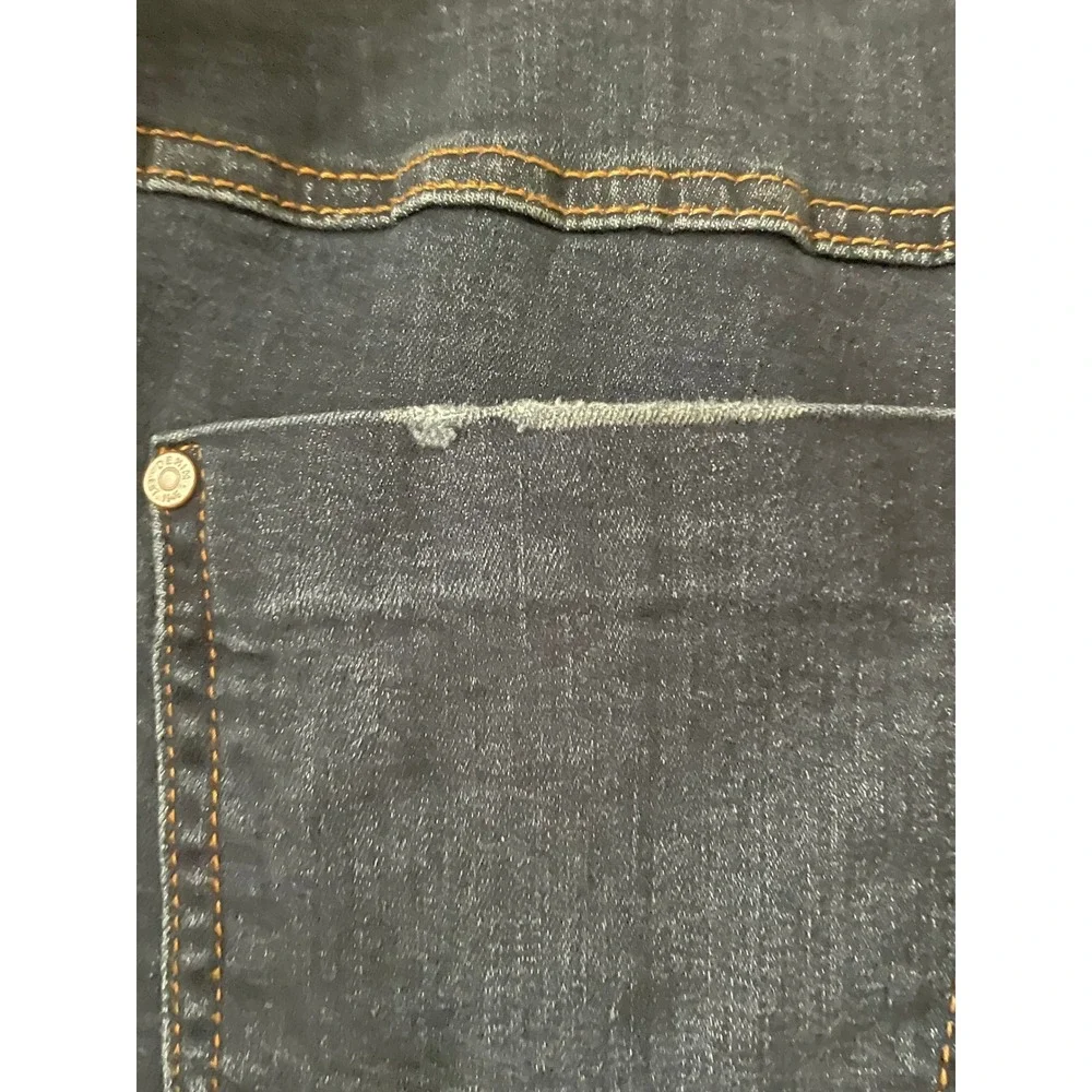 Est. 1946 Denim Curvy Straight Leg Jeans Dark Wash Size 16W Stretch Distressed